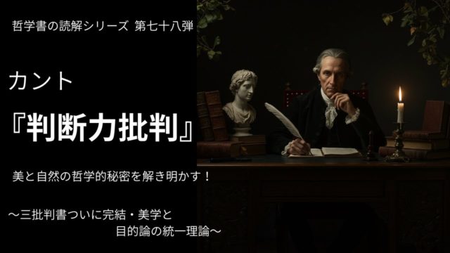 美と自然の哲学的秘密を解き明かす。カント『判断力批判』完全解読